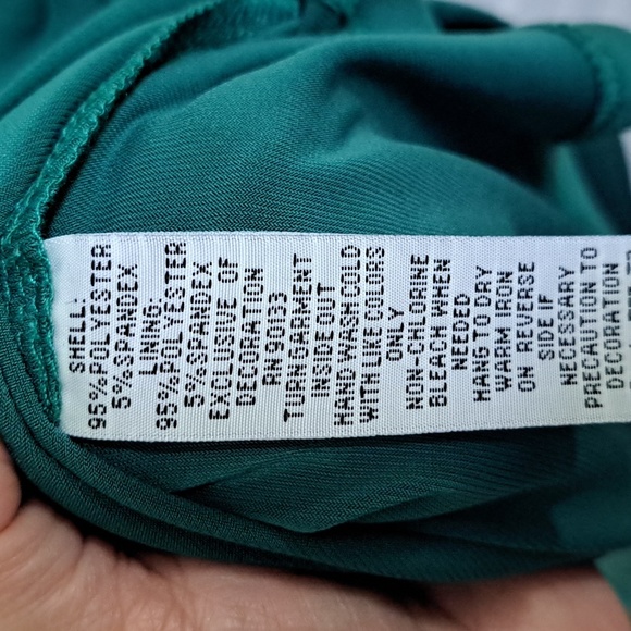 Bob Mackie Teal Green Sequin/Gem Lined Formal Dress. Size 2X NWT - Picture 10 of 11